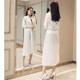 Women Mid-length Cardigan Sunscreen Chiffon Thin Coat (Color:White Size:S)