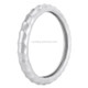 Universal Car Wave Texture Plating Leather Steering Wheel Cover, Diameter: 38cm (Silver)