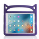 For iPad 9.7 (2018) & iPad 9.7 (2017) & iPad Air & iPad Air 2 Universal Cat Ear Shaped EVA Bumper Protective Case with Handle & Holder(Purple)