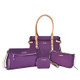 4 In 1 Oxford Cloth Women Handbag Single-shoulder Bag(Purple)