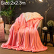 Winter Sofa Blanket Double Thick Cashmere Coral Fleece Ofice Nap Blanket, Size:2x2.3m(Pink)
