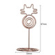 4 PCS Cartoon Cat Business Card Holder Metal Photo Clip Creative Desktop Note Clip(Rose Gold)