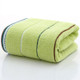 Strong Water Absorption Stripe Cotton Towel for Home & Hotel, Size:70x140cm(Green)