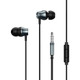 REMAX RM-202 In-Ear Stereo Metal Music Earphone with Wire Control + MIC, Support Hands-free(Tarnish)