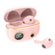 PRO100 TWS Bluetooth 5.2 Noise Canceling Waterproof Earphones 9D Stereo Sports Headphone with Charging Case(Pink)