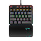 HXSJ V200 Universal One-hand 35-Keys Mechanical Blue Axis RGB Backlight Wired Gaming Keyboard, Length: 1.6m