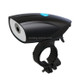 USB Charging Bike LED Riding Light, Charging 3 Hours with Horn(Black)