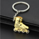 Creative Simulation Skates Keychain Personalized Pendant Gift(Gold)