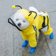 Pet Cartoon Pattern Waterproof All-inclusive Four-leg Raincoat, Size:XXL(Yellow Bee)
