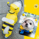Pet Cartoon Pattern Waterproof All-inclusive Four-leg Raincoat, Size:XL(Yellow Bee)