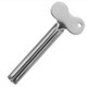 3 PCS Stainless Steel Squeezing Toothpaste Device Hair Key Squeegee Dyeing Tool Semicircular Metal Squeezer(Silver)