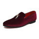 Casual Sickle Suede Men Shoes Flat Slip-on Pointed Toe Dress Shoes Loafer, Size:38(Red)