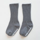 Autumn and Winter Non-Slip Baby High Knee Socks Boneless Loose Mouth Double Needle Children Pile Socks, Size:S(Grey)
