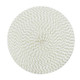 2 PCS PP Round Oval Woven Placemat, Size:Diameter 18cm(White)