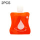 2 PCS Portable Silicone Lotion Bottle Hand Sanitizer Bottle Travel Soft Pack Shampoo Shower Gel Bottle( Water droplet orange )