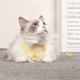Pet Saliva Towel Cat and Dog Universal Striped Casual Scarf Dark Buckle Adjustable Bib Pet Accessories, Size:S(Geometric Yellow)