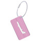 Brush Aluminum Luggage Tag Luggage Boarding Pass Check Tag(Rose Red)