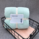 Cut Edge Towel Bath Towel Wavy Edge High Density Coral Fleece Super Absorbent Quick-drying, Size:35 × 75cm(Green)