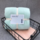 Cut Edge Towel Bath Towel Wavy Edge High Density Coral Fleece Super Absorbent Quick-drying, Size:70 ×140 cm(Green)