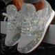 Autumn and Winter Sponge Sequins Breathable Platform Sports Shoes, Size:37(Silver)