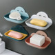 10 PCS Cloud Soap Box Toilet Creative Wall-mounted Bathroom Toilet Free Punch Double-layer Drain Rack(Pink)