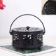 Creative Classical Fireproof Household Mosquito-Resistance Incense Tray Mosquito-repellent Incense Holder with Cover(Black)