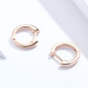 Simple Earrings Sterling Silver S925 Earrings Ear Buckles, Color:Rose Gold