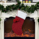 Christmas Knitted Socks Gift Bag Ornament Supplies Pendant(Red)