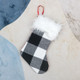 5 PCS Christmas Tree Ornaments Decoration Supplies Gift Bag Plush Christmas Socks Gift Bag Pendant(Black and White)