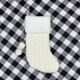 Christmas Knitted Socks Gift Bag Ornament Supplies Pendant(White)