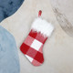 5 PCS Christmas Tree Ornaments Decoration Supplies Gift Bag Plush Christmas Socks Gift Bag Pendant(Red and White)