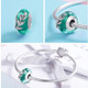 S925 Sterling Silver  Seasons Colored Glass Beads DIY Bracelet Accessories(Green)