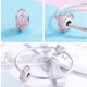 S925 Sterling Silver  Seasons Colored Glass Beads DIY Bracelet Accessories(Pink)