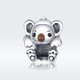 S925 Sterling Silver Cute Koala Animal Bead DIY Bracelet Accessory