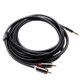 3m Gold Plated 3.5mm Jack to 2 x RCA Male Stereo Audio Cable