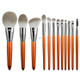 12 in 1 Soft Quick-drying Makeup Brush Set for Beginner, Exterior color: 12 Makeup Brushes + Silver Bag