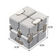 Infinite Cube Alloy Aluminum Decompression Toy Fingertip Cube(Silver)