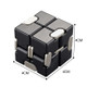 Infinite Cube Alloy Aluminum Decompression Toy Fingertip Cube(Black)