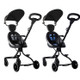 Baobaohao Folding Lightweight Four-wheel High-view Baby Stroller, Specification:V1 Blue Half Fence
