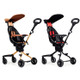 Baobaohao Folding Lightweight Four-wheel High-view Baby Stroller, Specification:V5-B Red