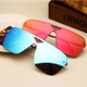 Retro Fashion Sunglasses Men and Women Coloured Lense Sun Glasses(Black+Gray)