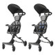 Baobaohao Folding Lightweight Four-wheel High-view Baby Stroller, Specification:V3 Gray Full Fence
