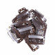 20 PCS 32mm 9-teeth Hair Extension Clips Snap Metal Clips With Silicone Back(Brown)