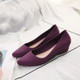 Shallow Mouth Square Head Single Shoes, Size:39(Purple)