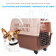 Pet Supplies Flight Case for Cats and Dogs, Size:66x48x53cm(Beige + Coffee)