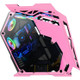 Computer Main Case Gaming Internet Cafe Computer Case, Colour: Big Coffee Pink