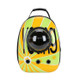 12-hole Breathable Transparent Go Out Portable Space Capsule Pet Carrier Backpack( Yellow Pink Letters)