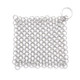 Stainless Steel Square Cast Iron Cleaner Pot Brush Scrubber Home Cookware Kitchen Cleaning Tool, Size:7×7inch
