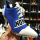 Fine Pointed Toe Personality Canvas High Heels, Shoes Size:37(Blue)