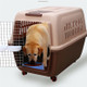 Pet Supplies Flight Case for Cats and Dogs, Size:91x64x75cm(Beige + Coffee)